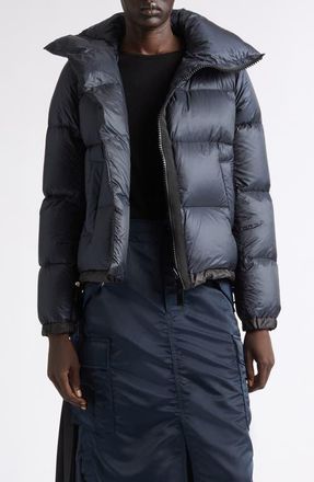 sacai Asymmetric Down Puffer Vest in Dark Navy at Nordstrom, Size 2