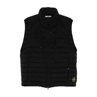 Stone Island Jassen Black - Heren - Bodywarmers - Zwart - S - Jassen