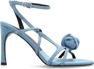 Rotate Sandalen met hak - Dames - Sandalen met hakken - Blauw - 37 EU - Leer - Schoenen