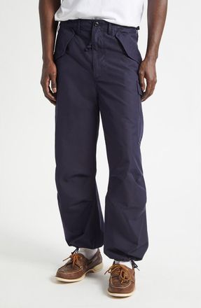 Beams Military Cotton & Nylon Oxford Cargo Pants in Navy at Nordstrom, Size X-Large