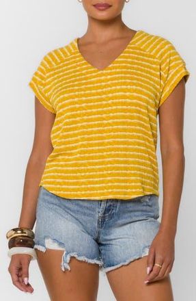 Velvet Heart Larena Striped T-Shirt in Gold Stripe at Nordstrom Rack, Size X-Small