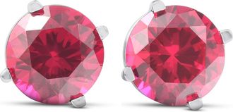 Pompeii3 2ct Ruby Studs 14K White Gold Womens Earrings