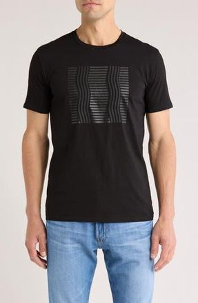 T.R. Premium 3D Abstract Stretch Cotton Graphic T-Shirt in Black at Nordstrom Rack, Size X-Large