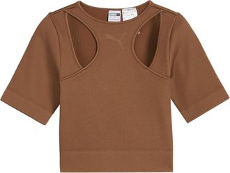 Puma (WMNS) PUMA Dare To Muted Motion T-Shirt Brown 627875-82