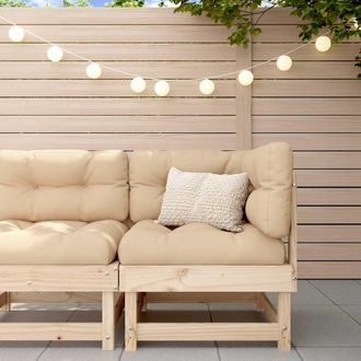 vidaXL Sof&aacute; Esquinero Con Cojines Madera Maciza De Pino Vidaxl