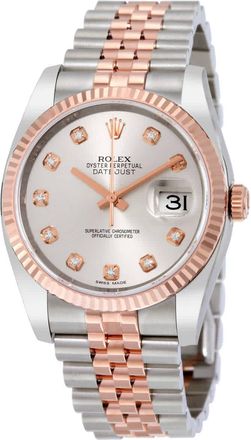 Rolex Datejust 36 Silver Dial Stainless Steel and 18K Everose Gold Jubilee Bracelet Automatic Mens Watch 116231SDJ