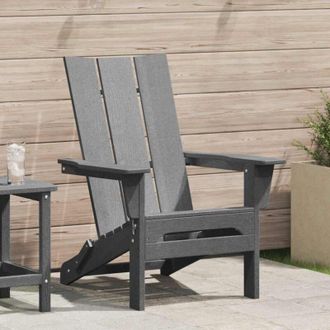 vidaXL Silla Adirondack Plegable Gris Claro 74.5 X 80.5 X 90cm Vidaxl
