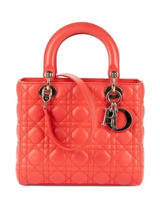 Dior Lady Dior tote bag - women - Calf Leather - One Size - Pink