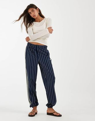 adidas Originals Firebird - Pantaloni sportivi gessati color indaco notte e vaniglia caldo-Viola