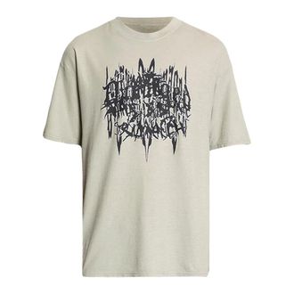 44 Label Group T-Shirts, male, Gray, Size: XL Cotton T-shirt with Print