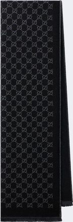 Gucci GG jacquard wool-blend scarf