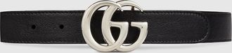 Gucci Kids - GG Marmont Belt, Size L, Black, Leather