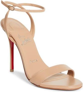 Christian Louboutin Miss Z Ankle Strap Sandal in Blush/Blush at Nordstrom, Size 10.5Us