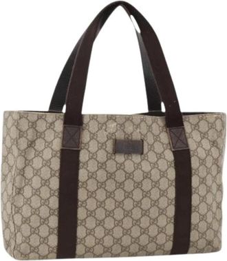Gucci Pre-owned Vintage Tote Bag - Dames - Vintage Shopper - Beige - ONE Size - Leer - Vintage