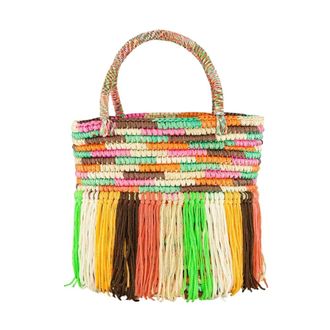 Sensi Studio Pastel Fringed Baby Tote Bag