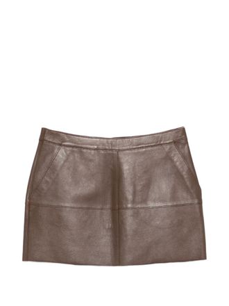 Parosh P.A.R.O.S.H. Leather Mini Skirt