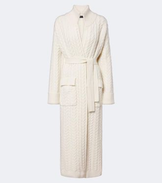 arch4 Bond Street cable-knit cashmere long cardigan