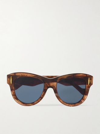 Loewe Occhiali Da Sole In Acetato Tartarugato Con Montatura D-frame Anagram