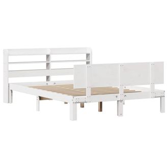 Berkfield Home Beautiful Bed Frame with Headboard without Mattress White 160x200 cm