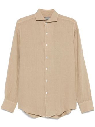 Canali linen shirt - Neutrals