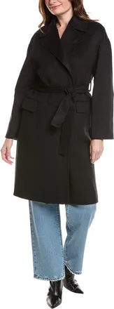 Elie Tahari Wool-Blend Wrap Coat
