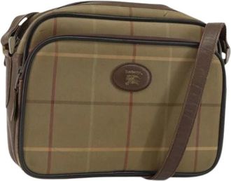 Burberry Pre-owned Cross Body Bags, female, Beige, Size: ONE SIZE Pre-owned Canvas Shoulder Bag