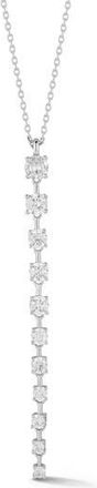 Glaze Jewelry Cubic Zirconia Lariat Necklace in Silver at Nordstrom Rack