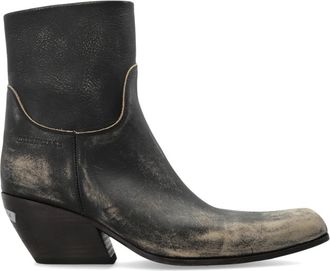 Balenciaga Cowboy Boots, female, Brown, Size: 11 US Memphis Heeled Ankle Boots