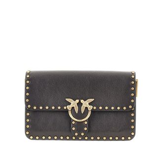 Pinko Bolso peque&ntilde;o Love One Slouchy con tachuelas - Bags - Mujer - Marr&oacute;n - ONE SIZE