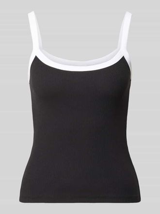 Pieces Slim Fit Tank Top aus Bio-Baumwoll-Mix Modell MAY in Black, Gr&ouml;&szlig;e XL