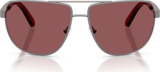 Ferrari 64mm Pillow Sunglasses in Matte Gunmetal /Ferrari at Nordstrom