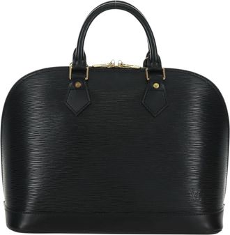Louis Vuitton Alma Handbag Epi Leather Black Leather Handbag (Pre-Owned)