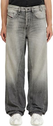 Diesel Relaxed Jeans Low Waist 2001 D-Macro, Grey, Button fly