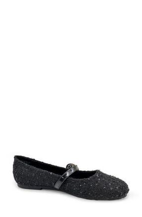 Kenneth Cole Reaction Ellie Mary Jane Flat in Black Fabric at Nordstrom Rack, Size 6.5