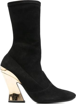 Givenchy 100mm Sculptured Boots - female - Givenchy - Heeled Boots - Black - 4 1/2 UK - Shoes