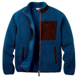 Passenger Trekker 2.0 Recycled Deep-Pile Sherpa Fleece Fleecejacke f&uuml;r Herren | blau
