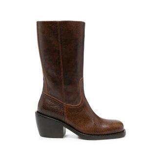 Dries Van Noten Grainy Leather Boots