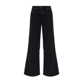 Diesel 1978 D-Akemi L.30 Pant - Dames - Loose Fit Jeans - Zwart - W28 L30 - Katoen - Jeans