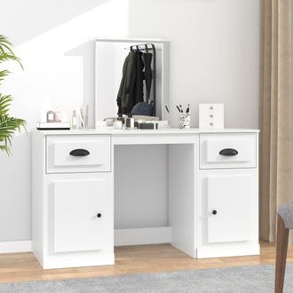 vidaXL Tocador Con Espejo Blanco 130x50x132,5 Cm Vidaxl