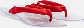 Alaia Ala&iuml;a Invisible satin thong sandals