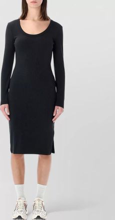Nike ribbed slim-fit long-sleeve midi dress