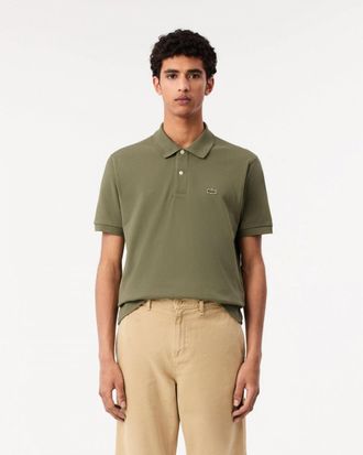 Lacoste Classic Fit L.12.12 Mens Short Sleeve Polo Shirt - Khaki - Size X-Large