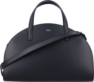 A.P.C. Zwarte Leren Tote Handtas - Dames - Handtassen - Zwart - ONE Size - Tassen