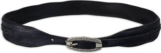 Fortela Che Essential Leather Belt in Black at Nordstrom, Size 90