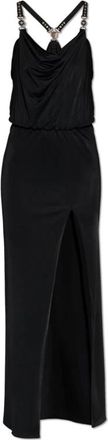 Versace Medusa 95 Gedrapeerde Jurk - Dames - Feestkleedjes - Zwart - M - Kleedjes