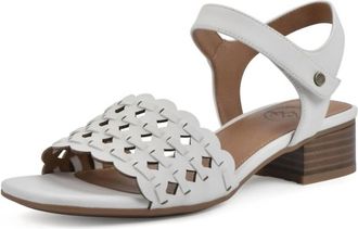 White Mountain Womens Alumina Block Heel Flat Sandals In White