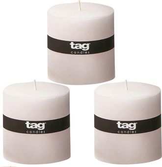 Tag Chapel White Pillar Candle Unscented Long Burning Set of 3 at Nordstrom