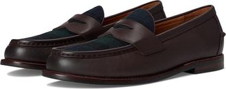 Polo Ralph Lauren Alston Leather Plaid Wool Penny Loafers Mens Shoes Dark Brown/Blackwatch : 10.5 D - Medium