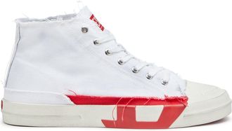 Diesel S-D-Verse-Dirty-effect high-top canvas sneakers - Sneakers - Man - Multicolor