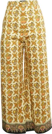 Etro Pantaloni a gamba ampia con stampa - Giallo